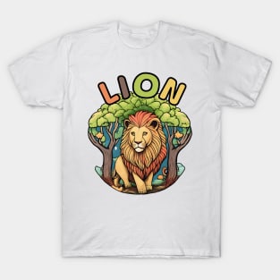 Animal Alphabet - L for Lion T-Shirt